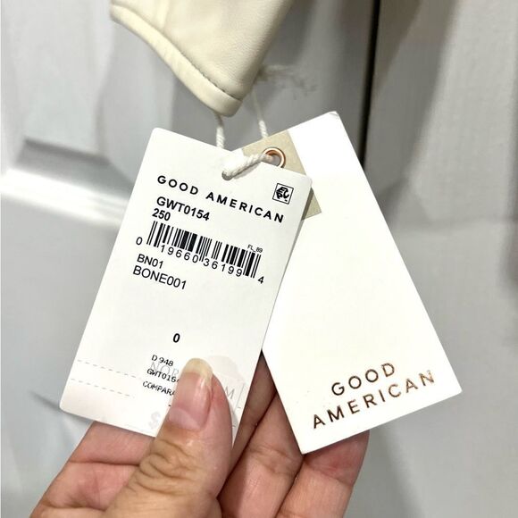 Good American better than leather shirt NWT over sized size 0 - Picture 7 of 10